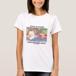 Camiseta Las faltas naturales de la tierra de la tectónica