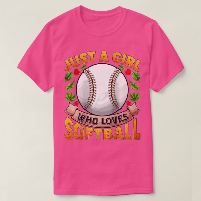 Camiseta Las Famosas Deportes De Softbol Aprecian A Un Chic (Diseño del anverso)