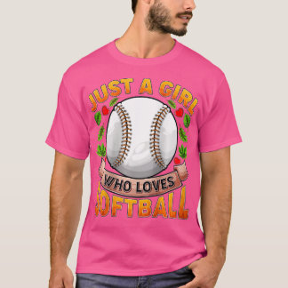 Camiseta Las Famosas Deportes De Softbol Aprecian A Un Chic