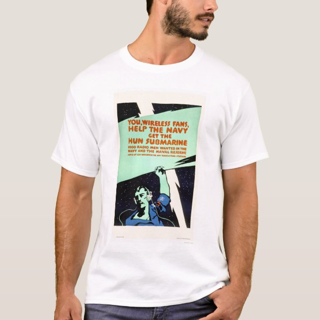 Camiseta Las fans inalámbricas, ayudan a la marina de (Anverso)