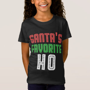 Camiseta Las favoritas de Santa Ho divertidas Navidades alb