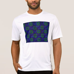 Camiseta Las filas verdes de las Estrellas de David de Slip