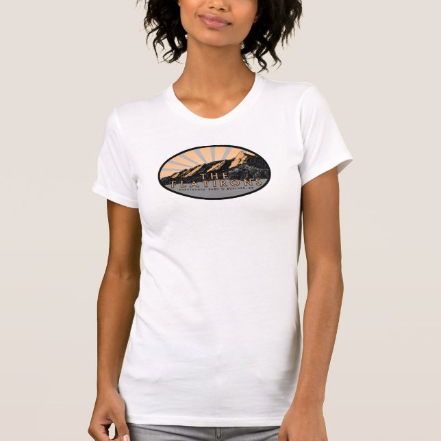 Camiseta Las Flatiras, el parque Chautauqua, el tanque Boul (Anverso)