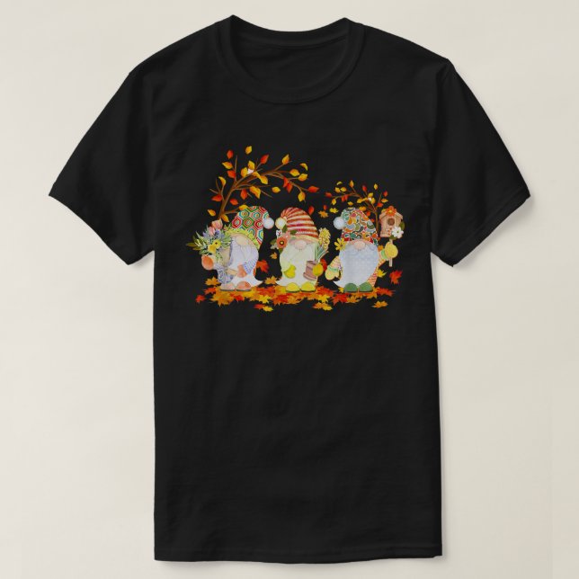 Camiseta Las flores de otoño borran Halloween Thanksgi (Diseño del anverso)