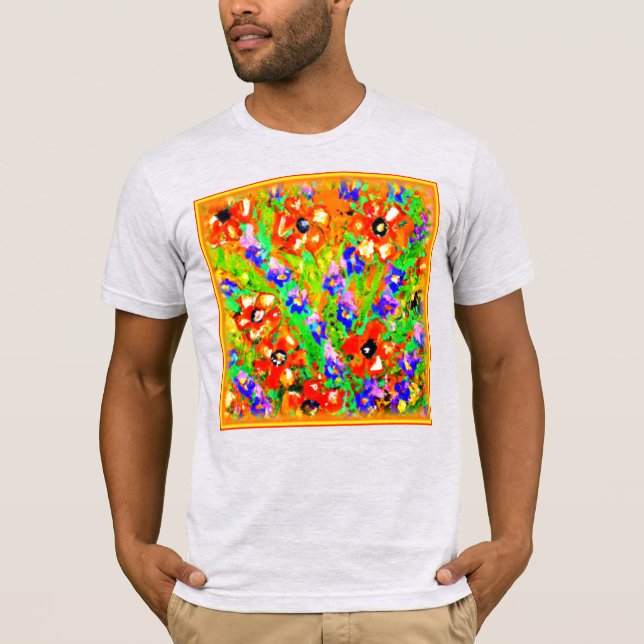 Camiseta "Las Flores Naranjas" Cuesta Pintura. ¡Hazte con u (Anverso)