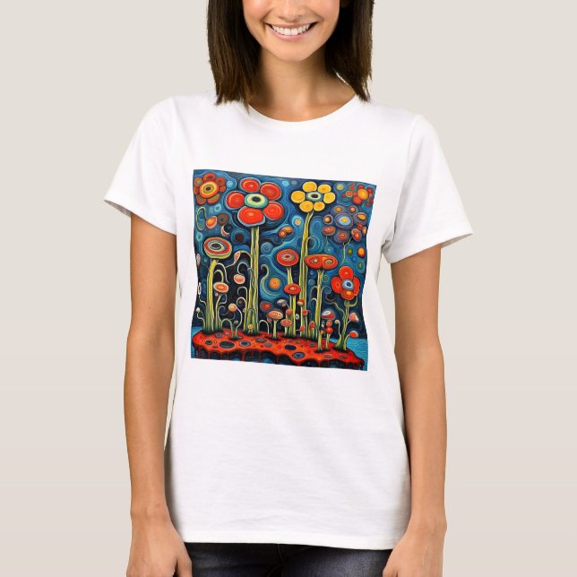 Camiseta Las flores que brotan (Anverso)