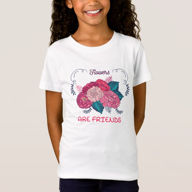 Camiseta Las flores son amigos (Anverso)