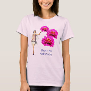 Camiseta Las flores son las sonrisas de Dios Inspirador