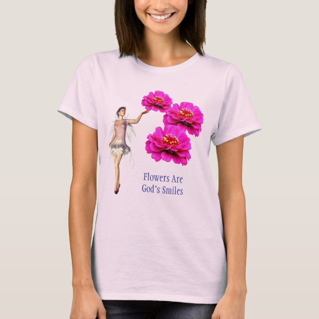 Camiseta Las flores son las sonrisas de Dios Inspirador (Anverso)