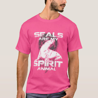 Camiseta Las focas son mi animal espiritual divertido