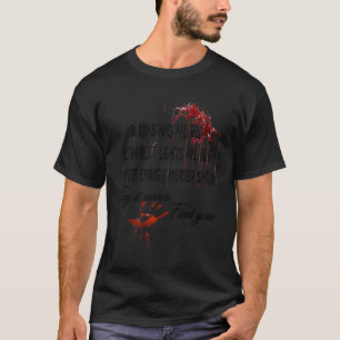 Camiseta Las Fuentes De Sangre Son Luces Ultravioletas Roja