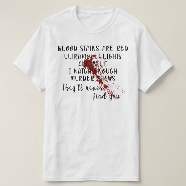 Camiseta Las Fuentes De Sangre Son Luces Ultravioletas Roja (Diseño del anverso)
