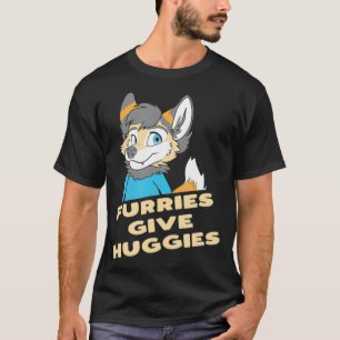 Camiseta Las Furias Dan A Huggies Furry Hug Funny Cute OwO