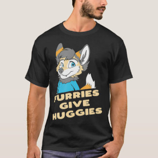 Camiseta Las Furias Dan A Huggies Furry Hug Funny Cute OwO