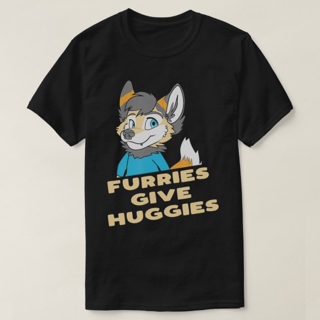 Camiseta Las Furias Dan A Huggies Furry Hug Funny Cute OwO  (Diseño del anverso)