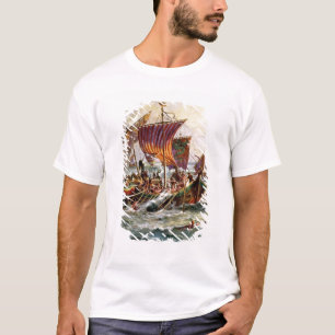 Camiseta Las galeras de Alfred que atacan el dragón de