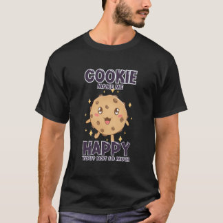 Camiseta Las Galletas Me Hacen Feliz Chocolate Gracioso Par