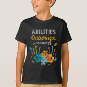 Camiseta Las habilidades superan a las discapacidades Autis