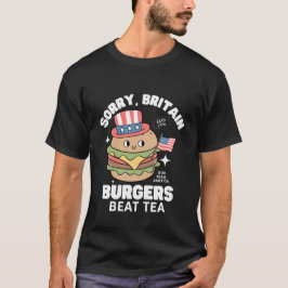 Camiseta Las hamburguesas golpean a té