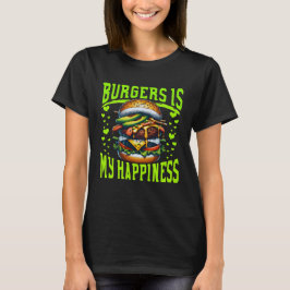 Camiseta las hamburguesas son mi felicidad