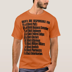 Camiseta Las HBCU son responsables de las estadísticas de l