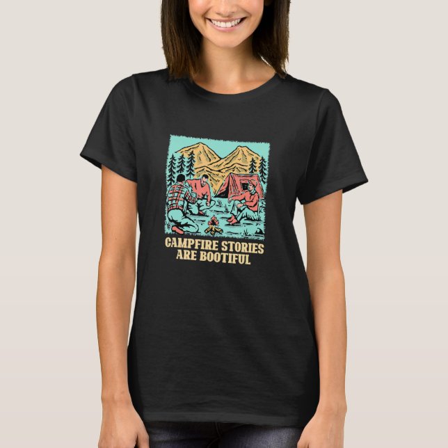 Camiseta Las Historias De Fogata Son Positivas En El Campin (Anverso)