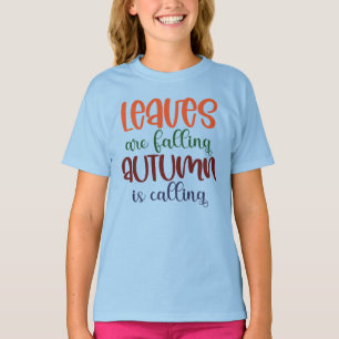 Camiseta Las hojas caen otoño en temporada de espera