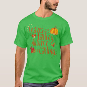 Camiseta Las hojas caen otoño llama