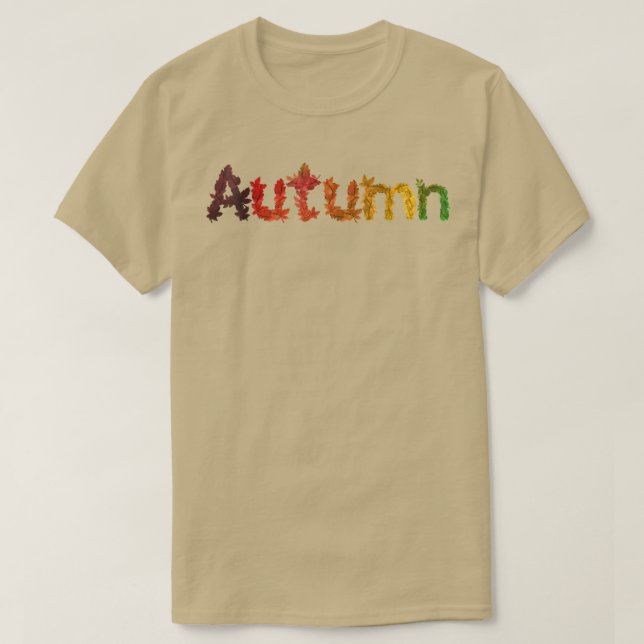 Camiseta Las hojas de otoño caen unidas T (Diseño del anverso)