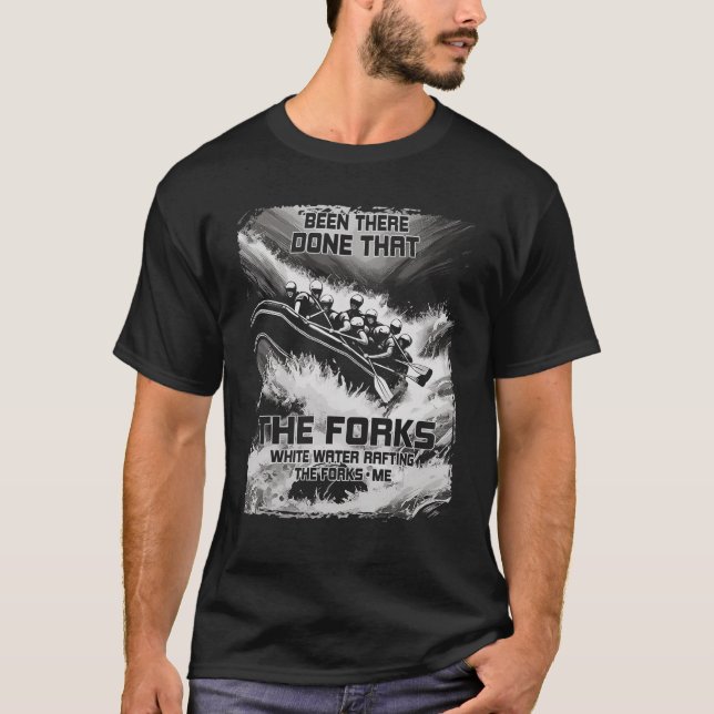 Camiseta Las horquillas de agua blanca Rafting River Rapids (Anverso)