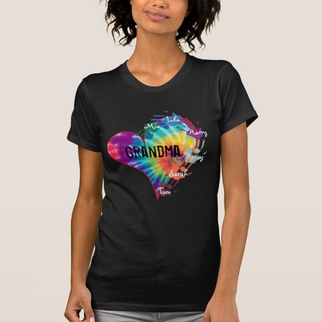 Camiseta Las huellas de la abuela atan el tinte (Anverso)