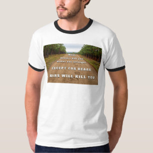 Camiseta Las huellas de las patas de los osos de SlipperyJo