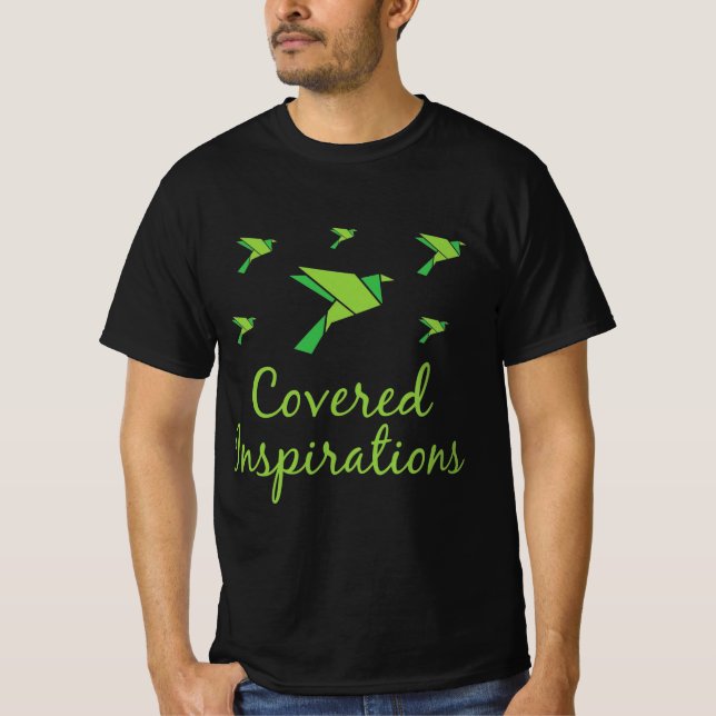 Camiseta Las inspiraciones cubiertas de negro de los hombre (Anverso)