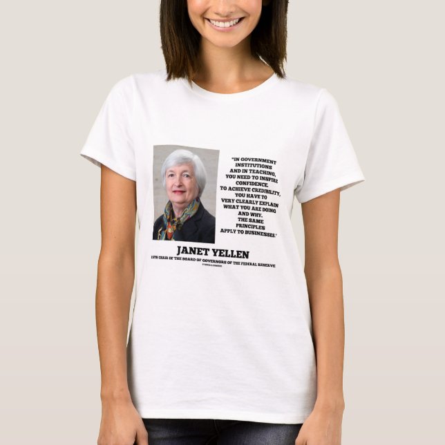 Camiseta Las instituciones de Janet Yellen Govt que enseñan (Anverso)