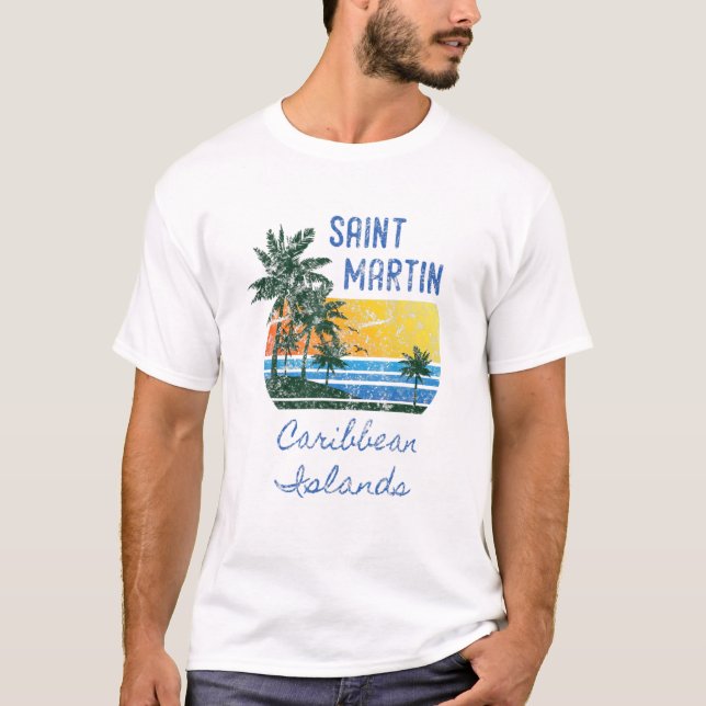 Camiseta Las Islas del Caribe Originales de San Martín está (Anverso)