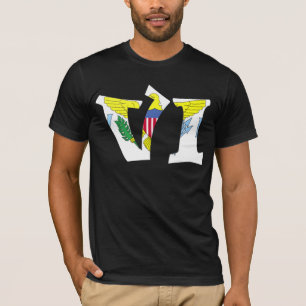 Camiseta Las Islas Vírgenes (vi) y Puerto Rico (PR)
