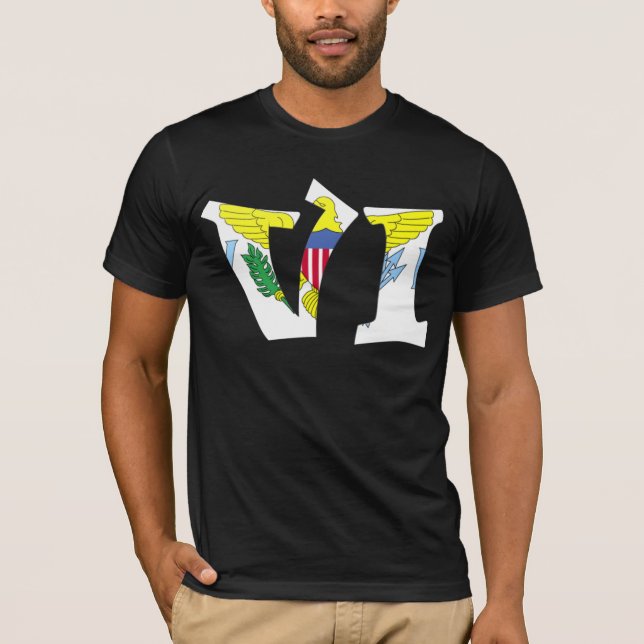 Camiseta Las Islas Vírgenes (vi) y Puerto Rico (PR) (Anverso)