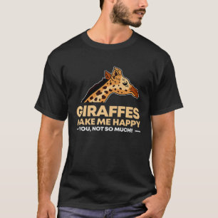 Camiseta Las jirafas me hacen feliz animal de jirafa