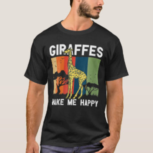 Camiseta Las jirafas me hacen feliz el zoológico de la jira