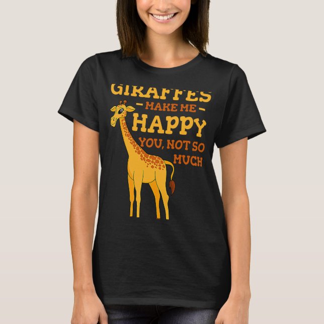 Camiseta Las jirafas me hacen feliz recuerdo de Safari en Á (Anverso)
