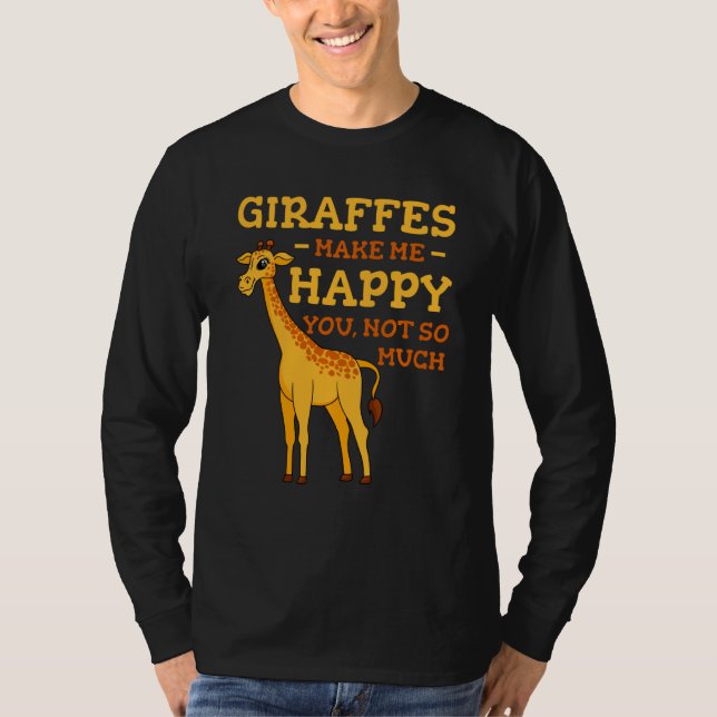Camiseta Las jirafas me hacen feliz recuerdo de Safari en Á (Anverso)