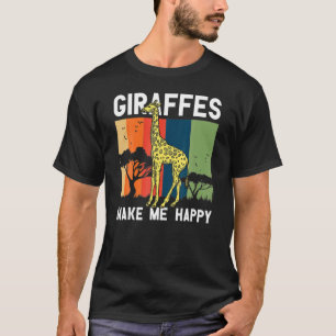 Camiseta Las jirafas me hacen feliz zoológico de jirafa