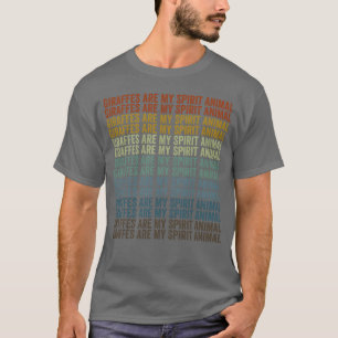 Camiseta Las jirafas son mi animal espiritual Jirafa retro