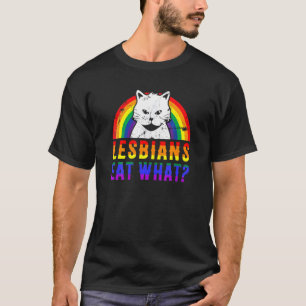 Camiseta Las lesbianas comen lo que gato Humor Chiste Bande