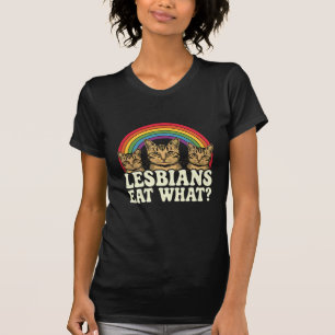 Camiseta Las lesbianas comen qué Meme vintage del mes del o
