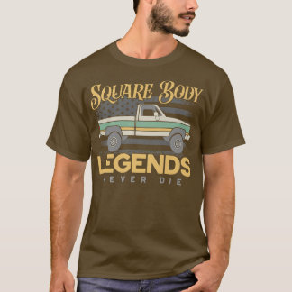 Camiseta Las Leyendas Cuadradas Del Cuerpo Nunca Mueren Art