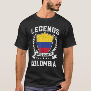 Camiseta Las leyendas de la bandera vintage colombiana naci