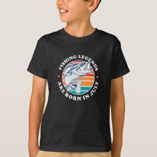 Camiseta Las leyendas de pesca nacen en julio