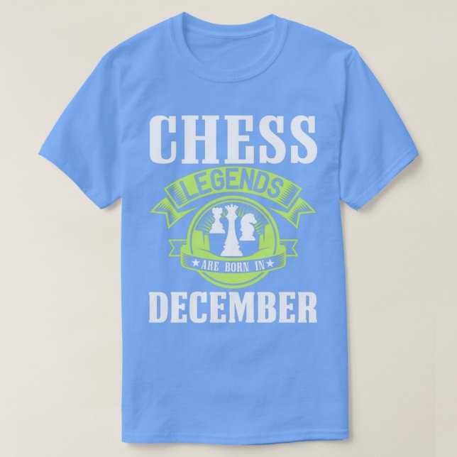 Camiseta Las leyendas del ajedrez nacen en Diciembre Trimez (Diseño del anverso)