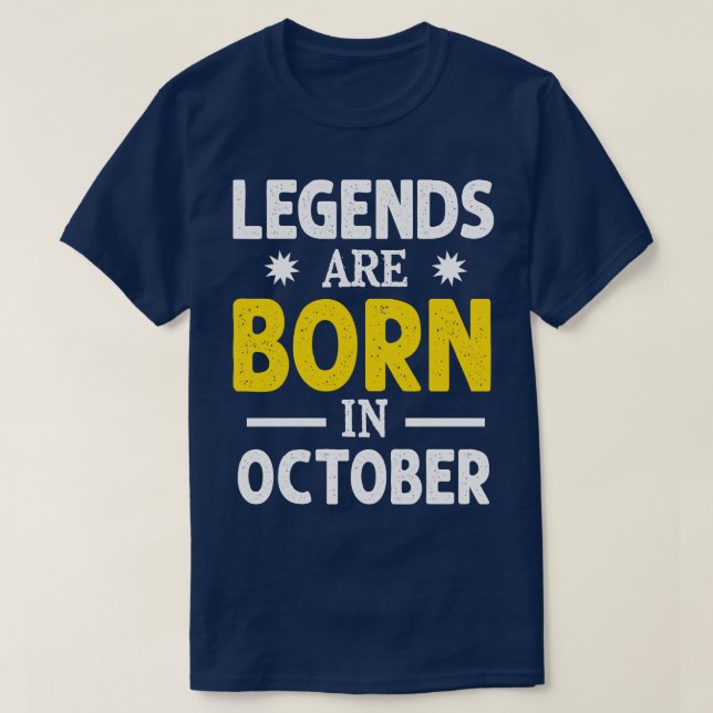 Camiseta Las leyendas nacen el 1 de octubre (Diseño del anverso)